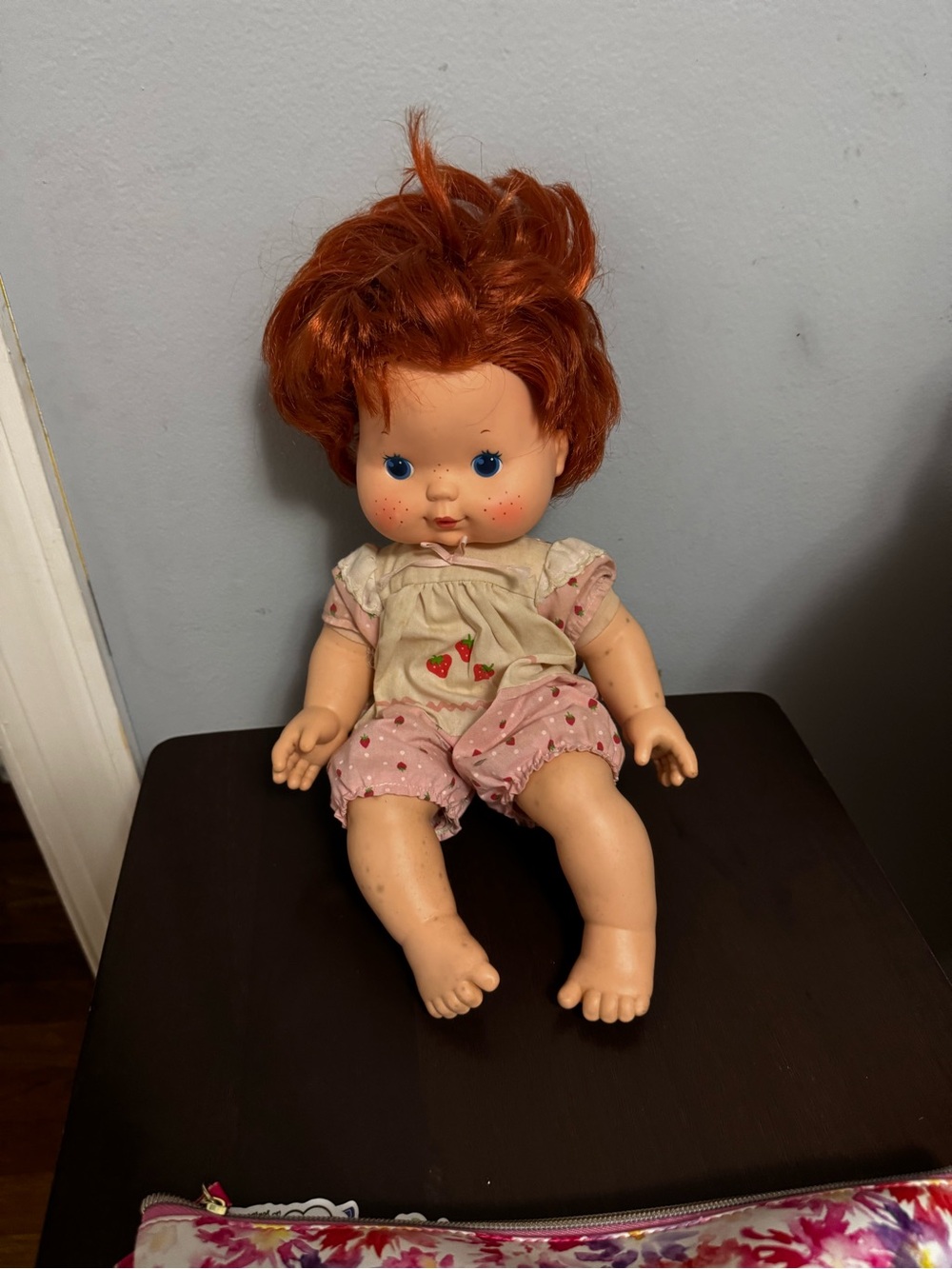 American Greetings Strawberry Shortcake Red-Haired Baby Doll in Pink Outfit